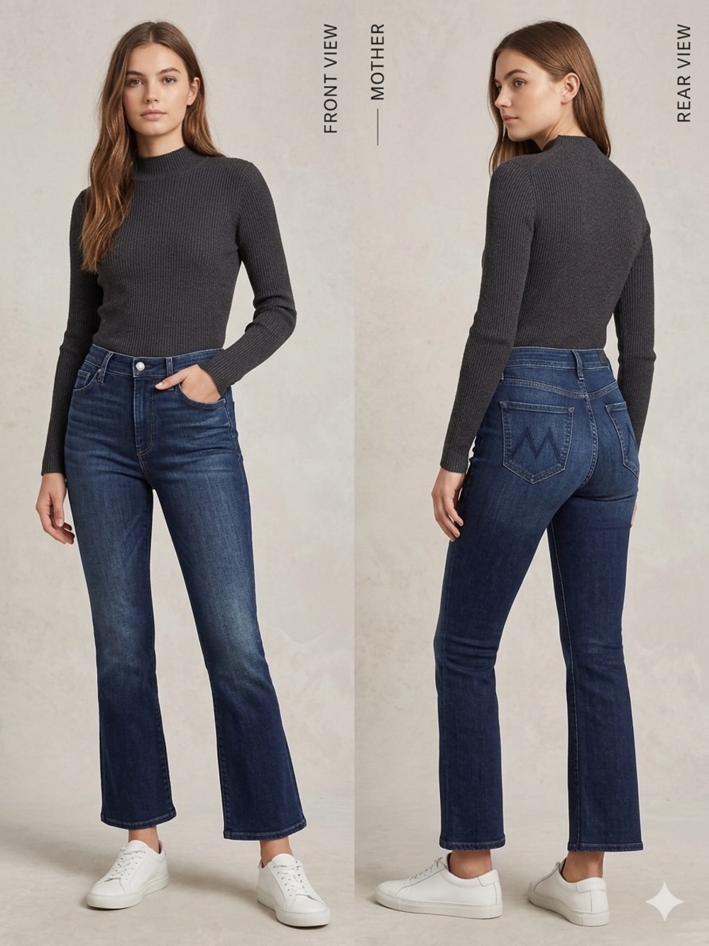 MOTHER Hostler Ankle Corner Piece Flare Jeans Size 28 stretch